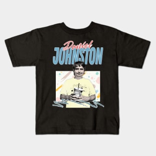 90s Style Aesthetic Daniel Johnston Tribute Design Kids T-Shirt